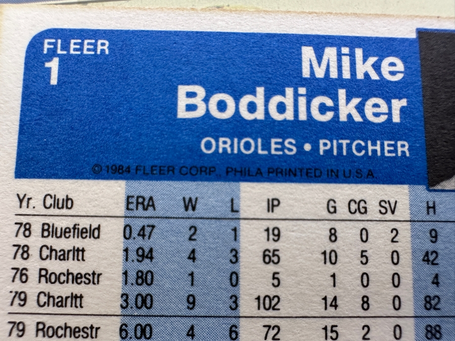 1984 Fleer MLB Baseball Cards [Photo 12]