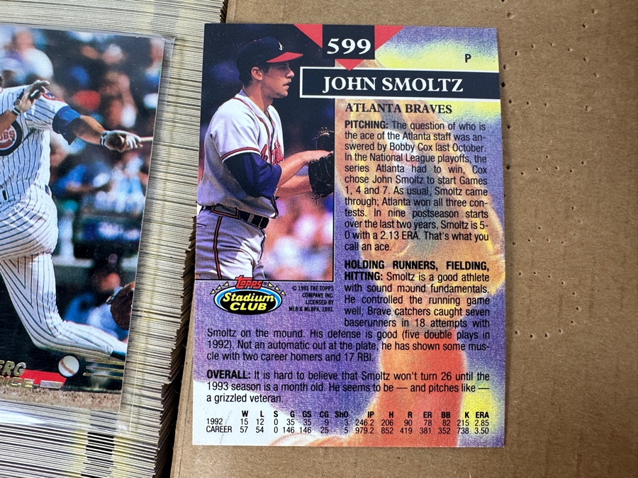 1993 Topps Stadium Club MLB Baseball Cards [Photo 4]