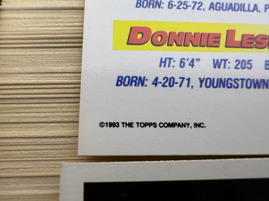 1993 Topps MLB Baseball Cards [Photo 4]