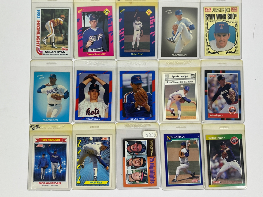 15 Nolan Ryan MLB Baseball Cards