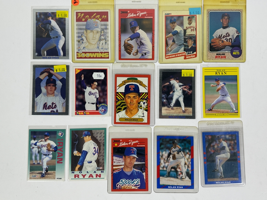 15 Nolan Ryan MLB Baseball Cards