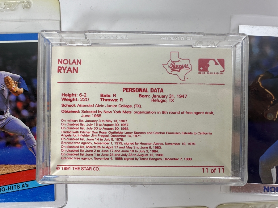 12 Nolan Ryan MLB Baseball Cards [Photo 4]