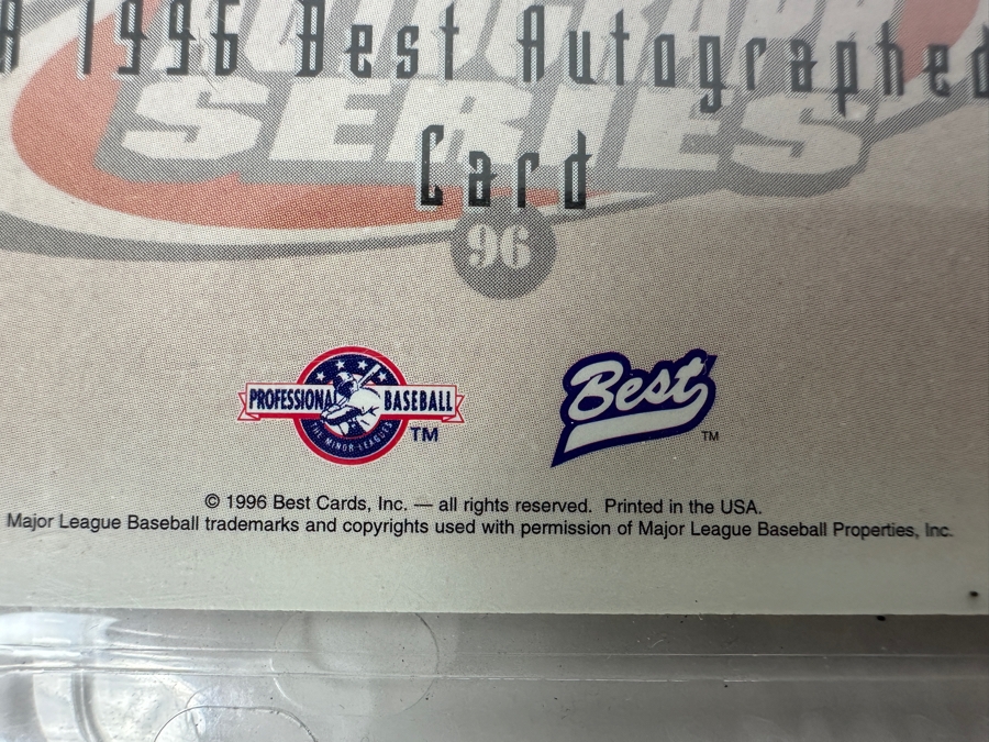 1996 Best Autographed Baseball Cards - 14 Autographed Cards [Photo 11]