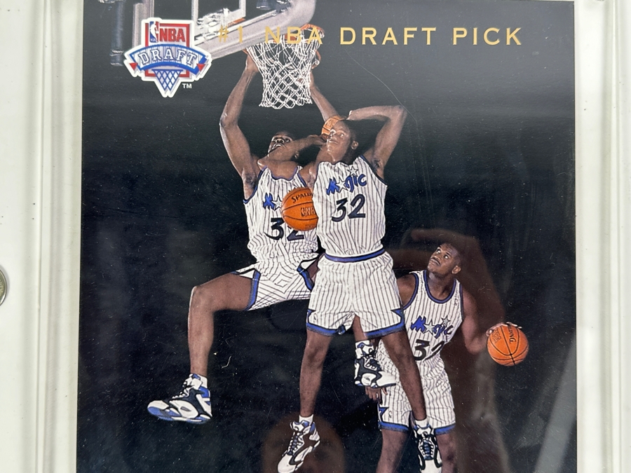 1992/93 Upper Deck Shaquille O'Neal Orlando Magic NBA Jumbo Limited Edition Card #1b In Acrylic Display Case Numbered 2,041 Of 5,000 10 X 12 [Photo 2]