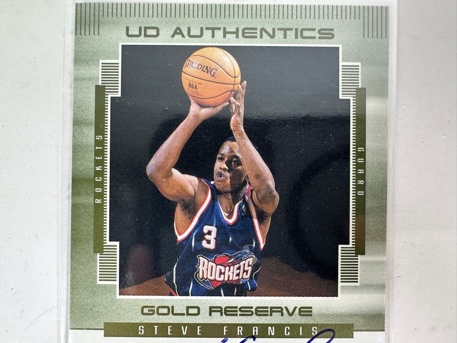 Upper Deck 2000 Gold Reserve Steve Francis Autographed NBA Basketball Card [Photo 2]