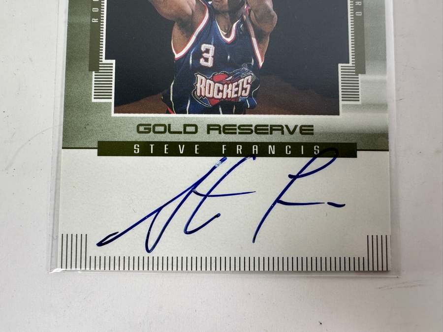 Upper Deck 2000 Gold Reserve Steve Francis Autographed NBA Basketball Card [Photo 3]