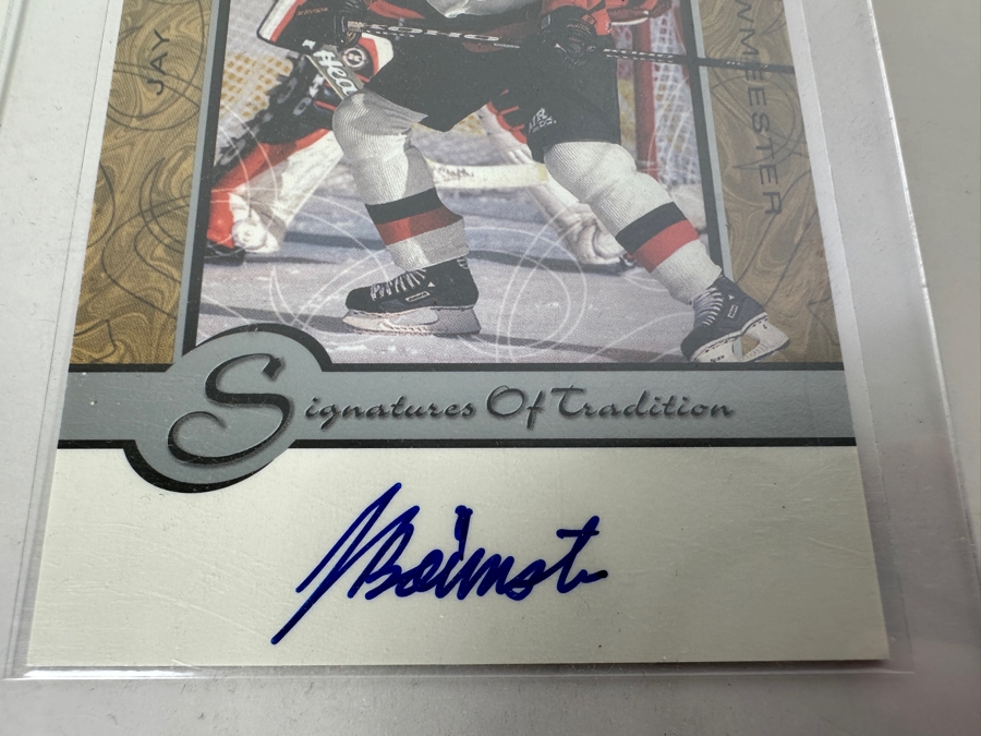 Upper Deck 2000 Prospects Jay Bouwmeester Autographed NHL Hockey Card [Photo 3]