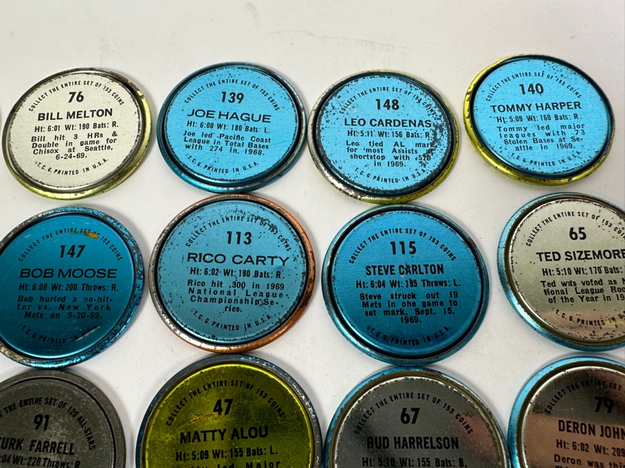 19 1971 Topps MLB Baseball Coins And 1 1965 Old London MLB Baseball Trading Coin - 20 Coins Total [Photo 11]