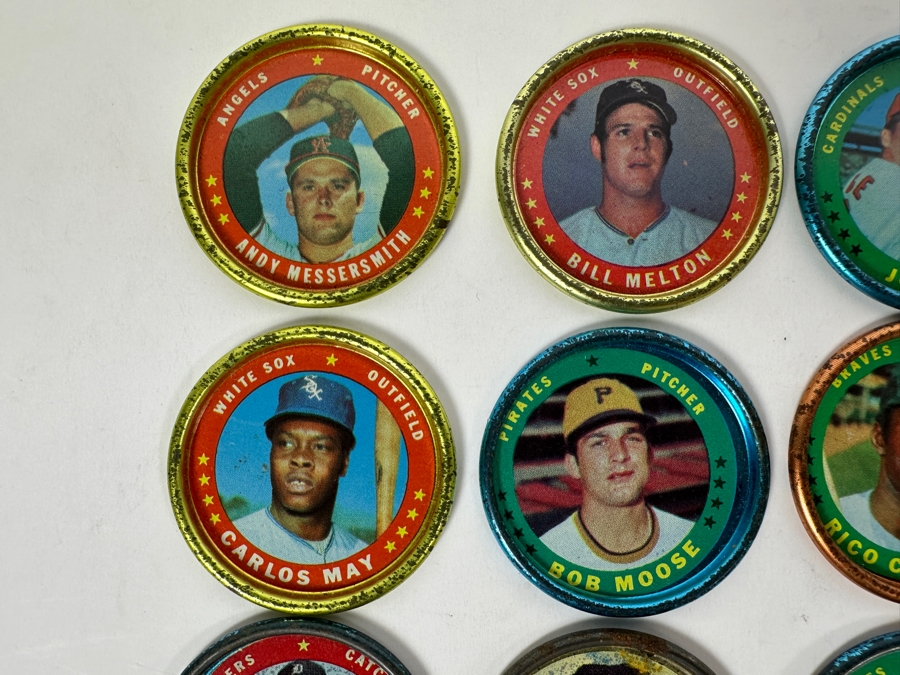 19 1971 Topps MLB Baseball Coins And 1 1965 Old London MLB Baseball Trading Coin - 20 Coins Total [Photo 3]