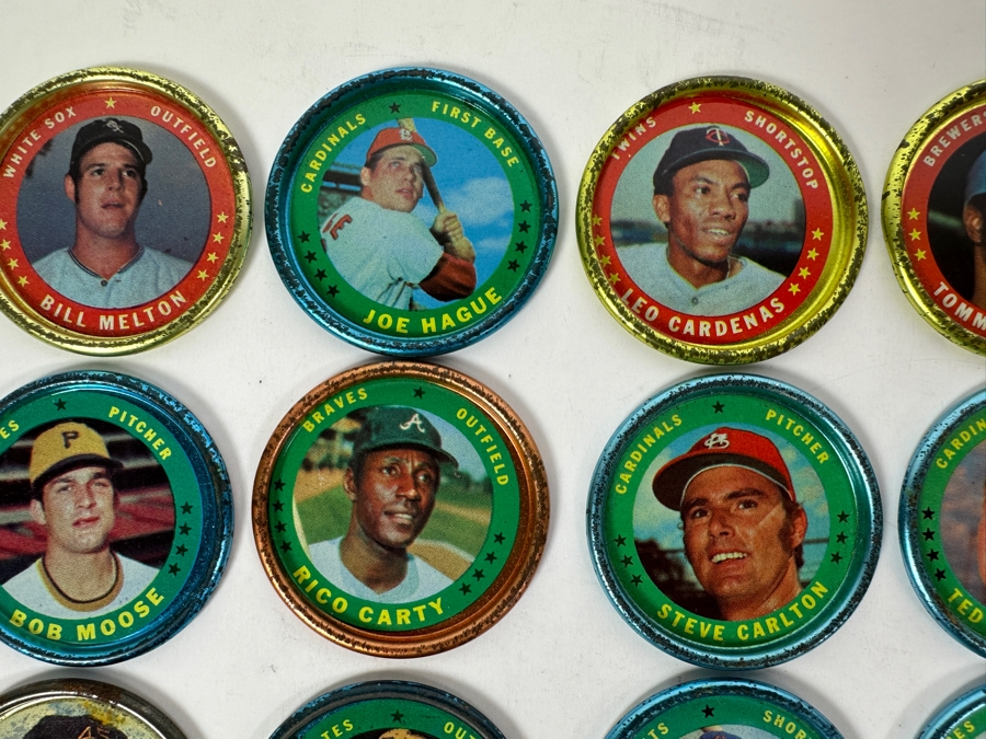 19 1971 Topps MLB Baseball Coins And 1 1965 Old London MLB Baseball Trading Coin - 20 Coins Total [Photo 4]