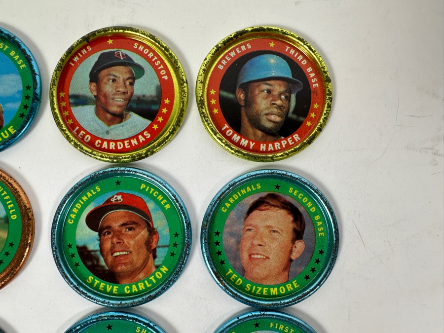 19 1971 Topps MLB Baseball Coins And 1 1965 Old London MLB Baseball Trading Coin - 20 Coins Total [Photo 5]