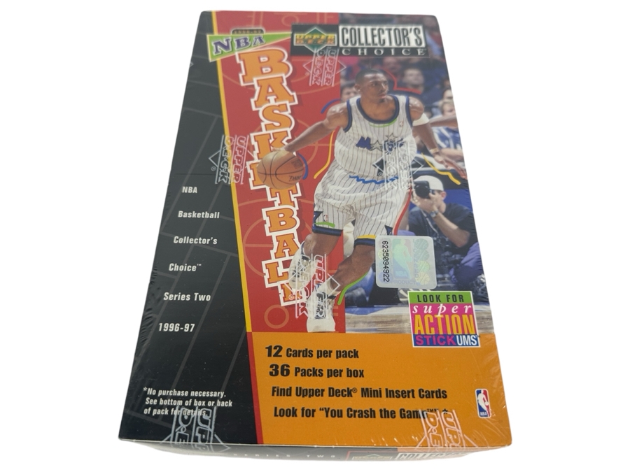 Factory Sealed 1996/97 Upper Deck Basketball Cards Series Two Box - 36 NBA Basketball Packs Per Box - 12 Cards Per Pack - 432 Cards Total