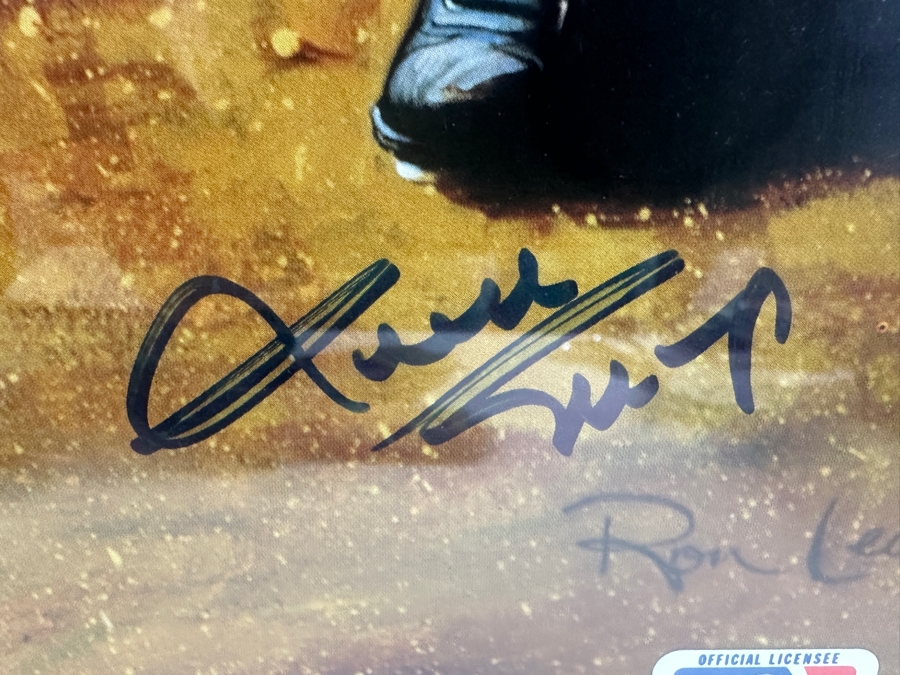 Autographed Ron Lewis Artwork Print Signed By Willie Mays, Mickey Mantle & Duke Snider Limited Edition Numbered 479 Of 500 [Photo 7]