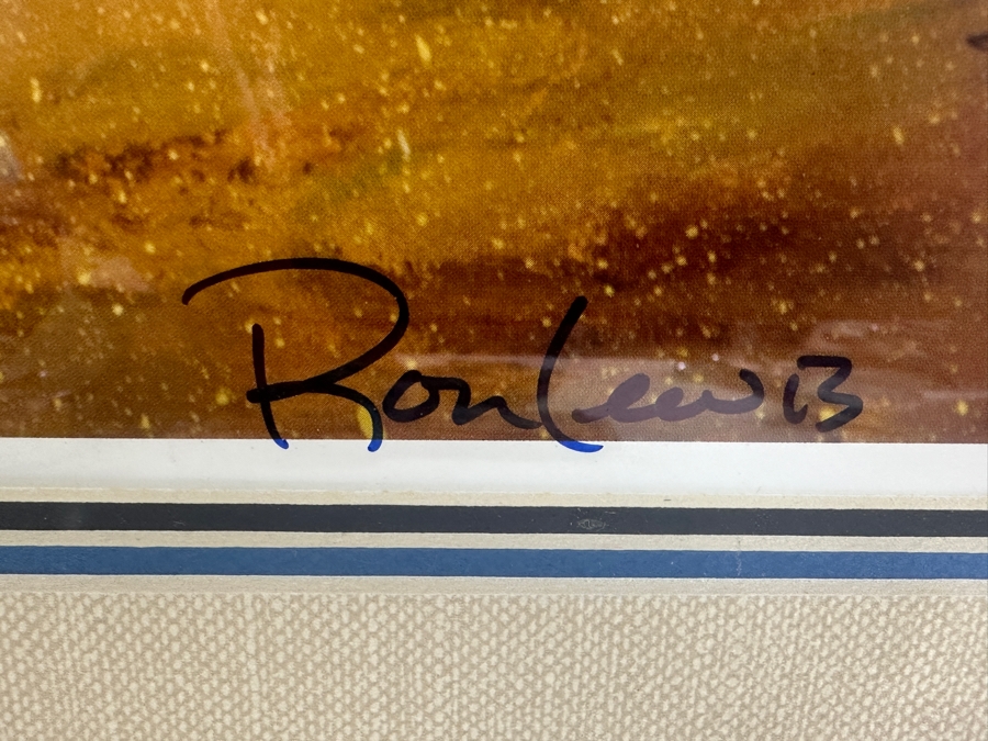 Autographed Ron Lewis Artwork Print Signed By Willie Mays, Mickey Mantle & Duke Snider Limited Edition Numbered 479 Of 500 [Photo 8]