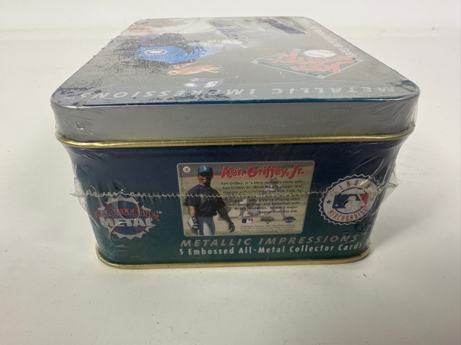Factory Sealed 1996 Metallic Impressions 5 Embossed All-Metal Ken Griffey, Jr. Collector MLB Baseball Cards [Photo 4]