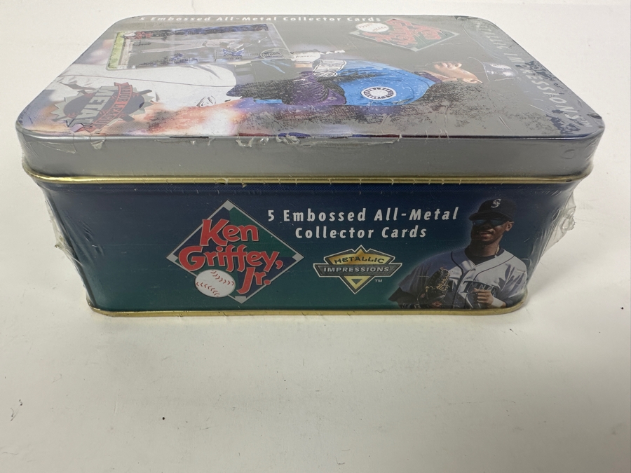 Factory Sealed 1996 Metallic Impressions 5 Embossed All-Metal Ken Griffey, Jr. Collector MLB Baseball Cards [Photo 3]