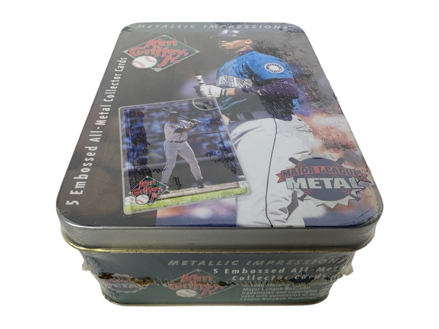 Factory Sealed 1996 Metallic Impressions 5 Embossed All-Metal Ken Griffey, Jr. Collector MLB Baseball Cards [Photo 2]