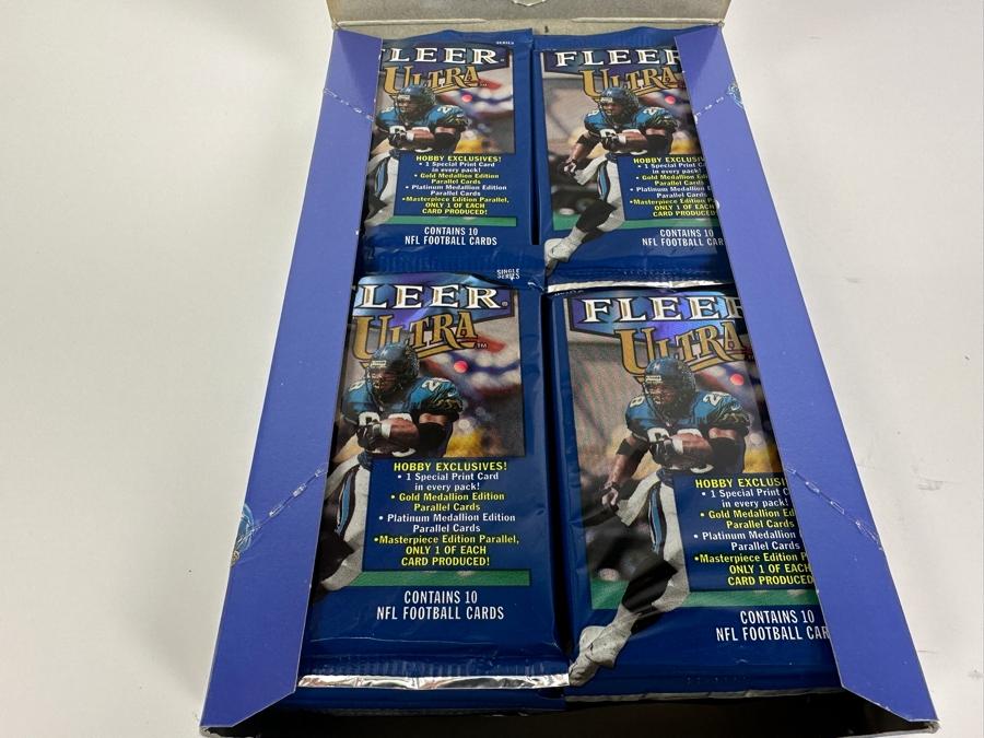 Just Added - 1999 Fleer Ultra NFL Football Cards - 24 Unopened Packs Each With 10 Cards [Photo 8]