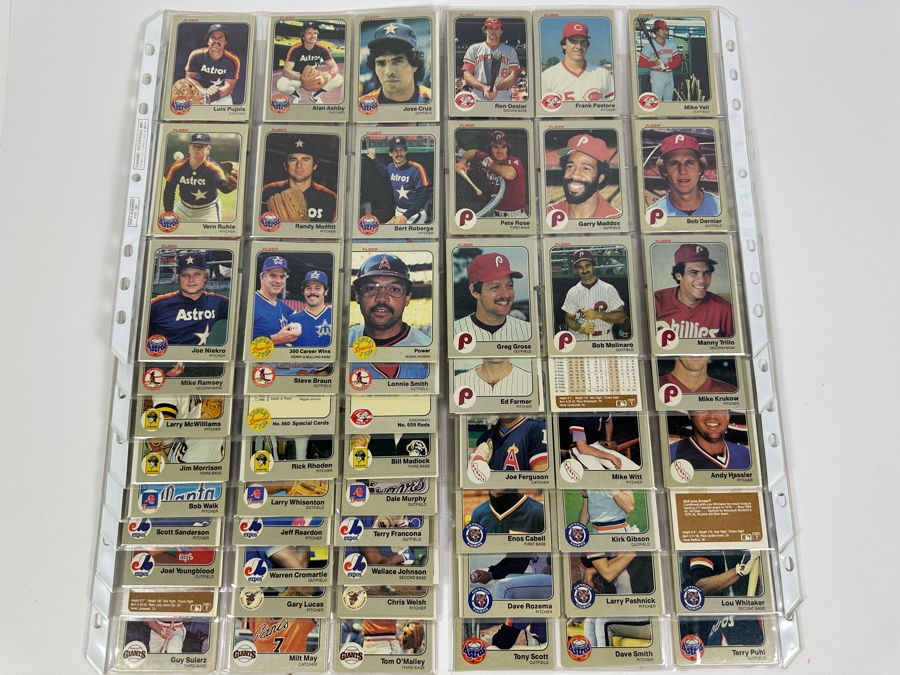 Just Added - 1983 Fleer MLB Baseball Cards - 15 Sheets [Photo 2]