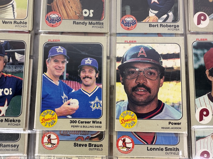 Just Added - 1983 Fleer MLB Baseball Cards - 15 Sheets [Photo 4]