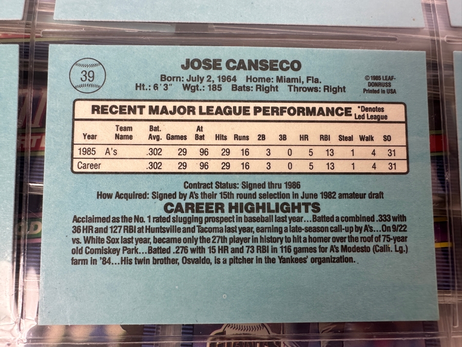 Just Added - 1985 Leaf-Donruss MLB Baseball Cards - 80 Sheets [Photo 8]