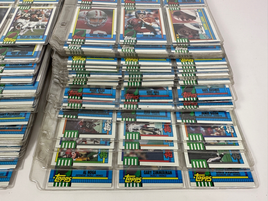 Just Added - 1990 Topps NFL Football Cards - 57 Sheets - Junior Seau / Deion Sanders / Troy Aikman Rookie Cards [Photo 9]