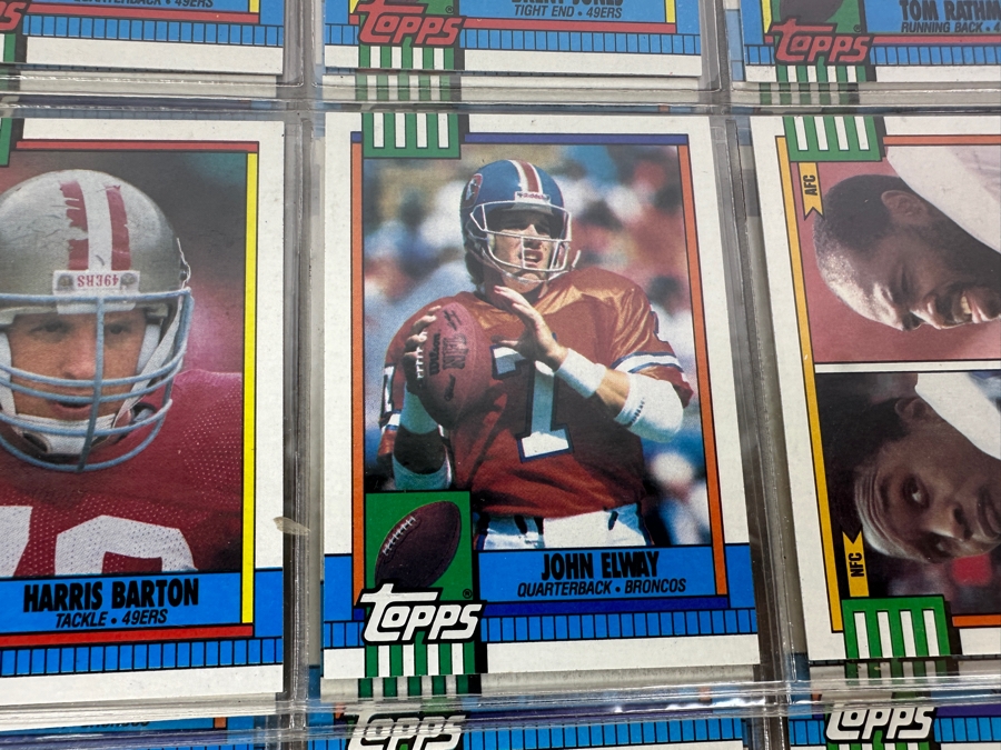 Just Added - 1990 Topps NFL Football Cards - 57 Sheets - Junior Seau / Deion Sanders / Troy Aikman Rookie Cards [Photo 8]