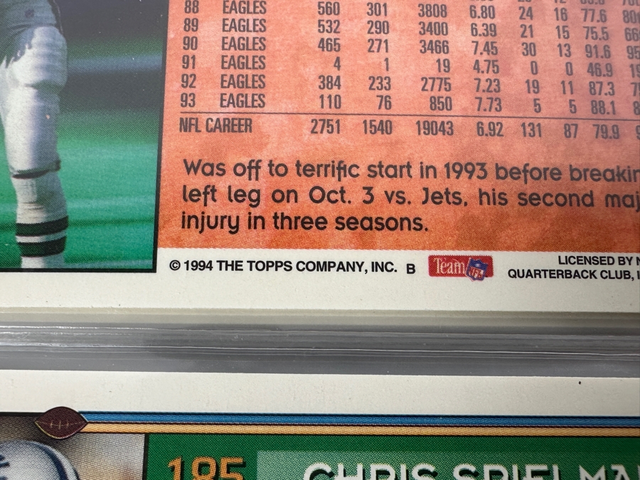 Just Added - 1994 Topps NFL Football Cards - 36 Sheets [Photo 10]