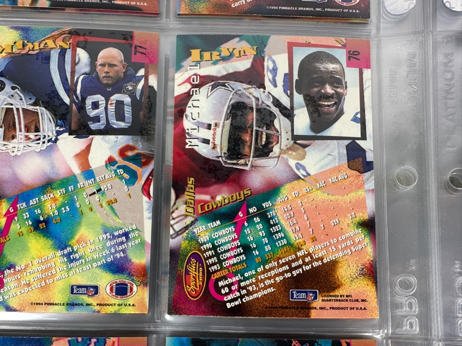 Just Added - 1994 Pinnacle Sportflics NFL Football Cards - 21 Sheets [Photo 5]