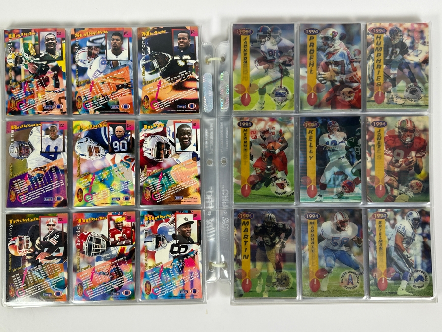 Just Added - 1994 Pinnacle Sportflics NFL Football Cards - 21 Sheets [Photo 1]