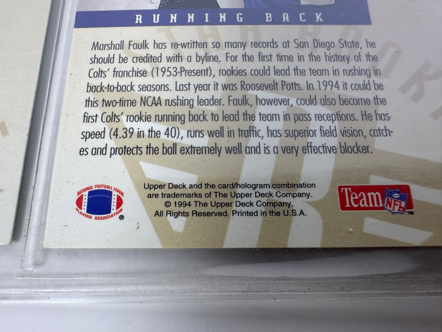 Just Added - 1994 Upper Deck NFL Football Cards - 37 Sheets [Photo 7]