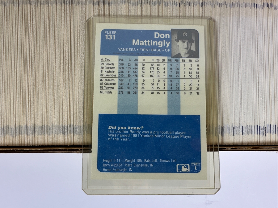 Just Added - 1984 Fleer MLB Baseball Cards [Photo 3]