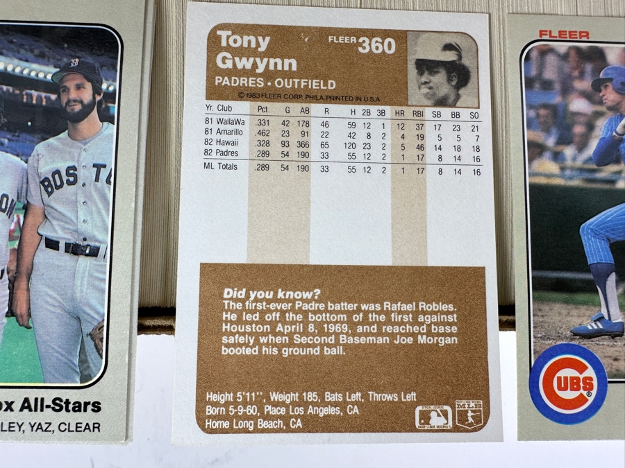 Just Added - 1983 Fleer MLB Baseball Cards With Tony Gwynn Rookie Card [Photo 6]