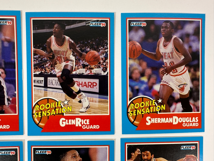 Just Added - 1990 Fleer NBA Rookie Sensation Basketball Cards - Complete Set Of 10 Cards - David Robinson Rookie Card, Tim Hardaway Rookie Card, Sean Elliot Rookie Card & More [Photo 3]