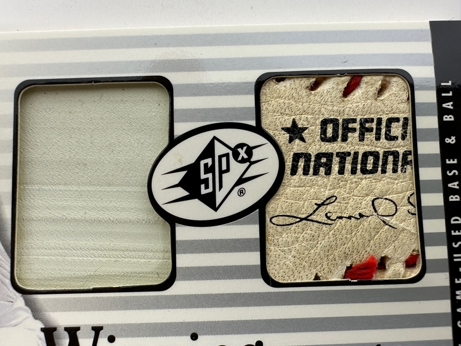 Just Added - 2000 Upper Deck SPX Winning Materials 100% Authentic Game-Used Base & Piece Of A Ball Used In The Game In Which Mark McGwire Hit His 500th Homerun Numbered 25 Of 250 [Photo 2]