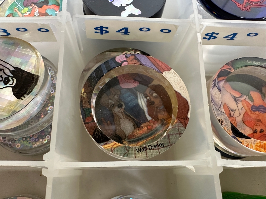 Just Added - Huge Vintage Lot Of Pog Slammers Metal / Acrylic / Paper Popular In The 1990s But Eventually Banned In Many Public Schools Due To Concerns Over Gambling And Classroom Distractions - See Photos [Photo 7]