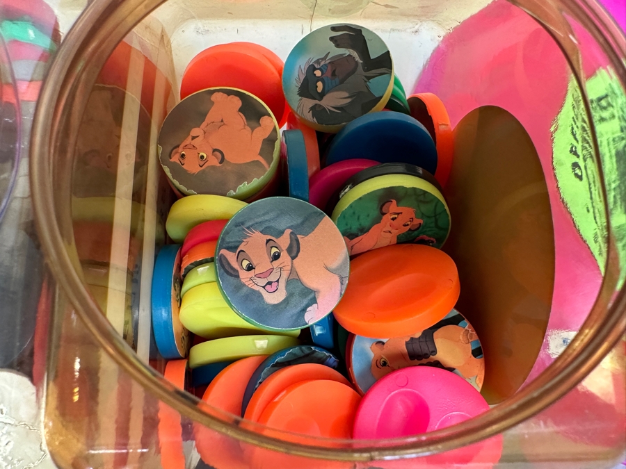 Just Added - Huge Vintage Lot Of Pog Slammers Metal / Acrylic / Paper Popular In The 1990s But Eventually Banned In Many Public Schools Due To Concerns Over Gambling And Classroom Distractions - See Photos [Photo 24]