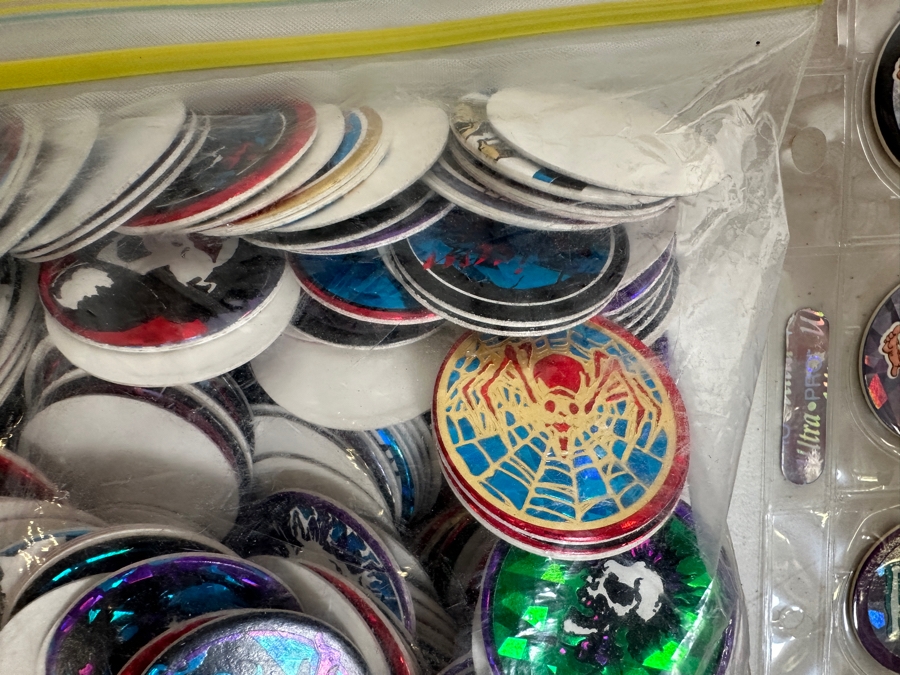 Just Added - Huge Vintage Lot Of Pog Slammers Popular In The 1990s But Eventually Banned In Many Public Schools Due To Concerns Over Gambling And Classroom Distractions - See Photos [Photo 11]