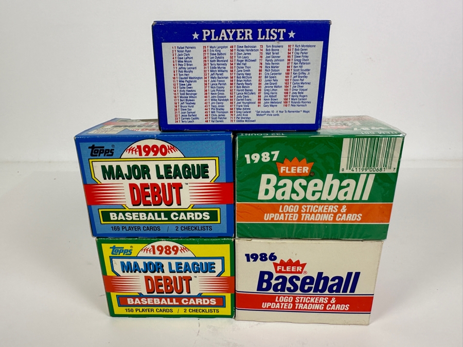 Just Added - Factory Sealed 1987 Fleer Baseball Cards, 1986 Fleer Baseball Cards, Topps 1989 & 1990 MLB Debut Baseball Cards And 1989 Score Rookie & Traded Baseball Cards [Photo 7]