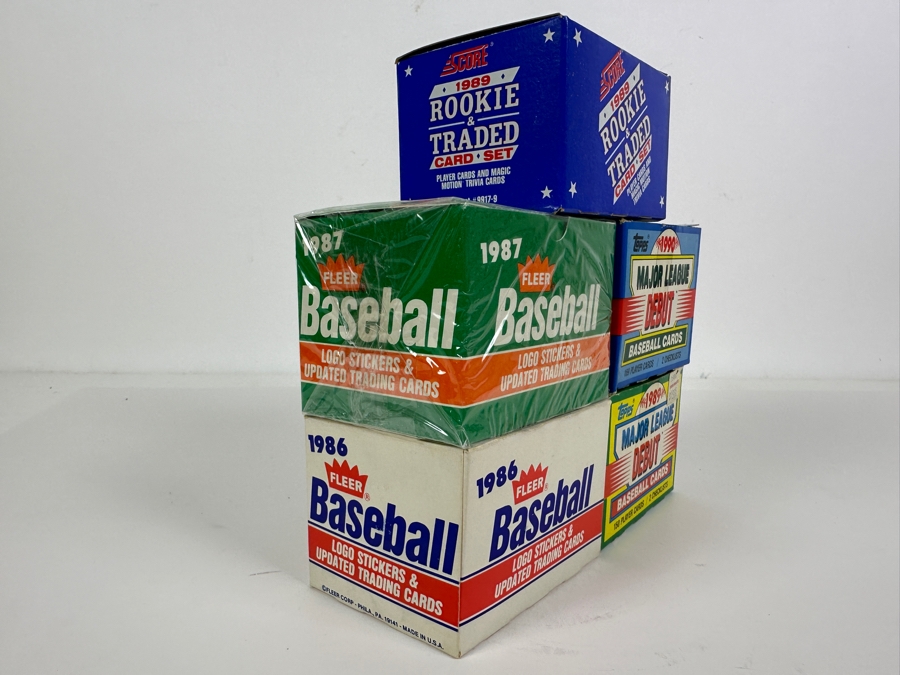 Just Added - Factory Sealed 1987 Fleer Baseball Cards, 1986 Fleer Baseball Cards, Topps 1989 & 1990 MLB Debut Baseball Cards And 1989 Score Rookie & Traded Baseball Cards [Photo 6]
