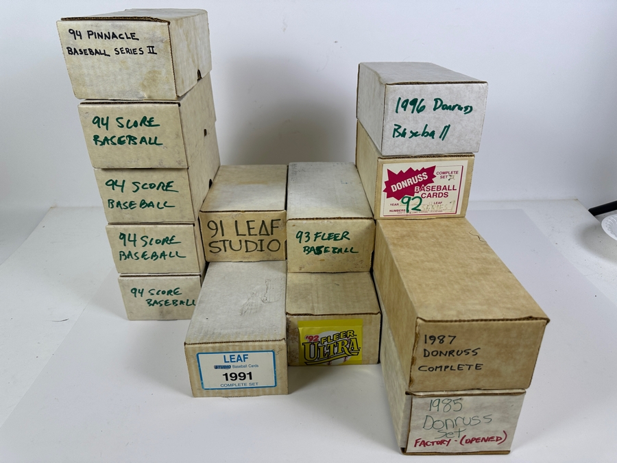 Just Added - Collection Of MLB Baseball Cards: Donruss 1985/87/92/96, Fleer 1992/94, Leaf Studio 1991, Score 1994 & Pinnacle 1994 [Photo 3]