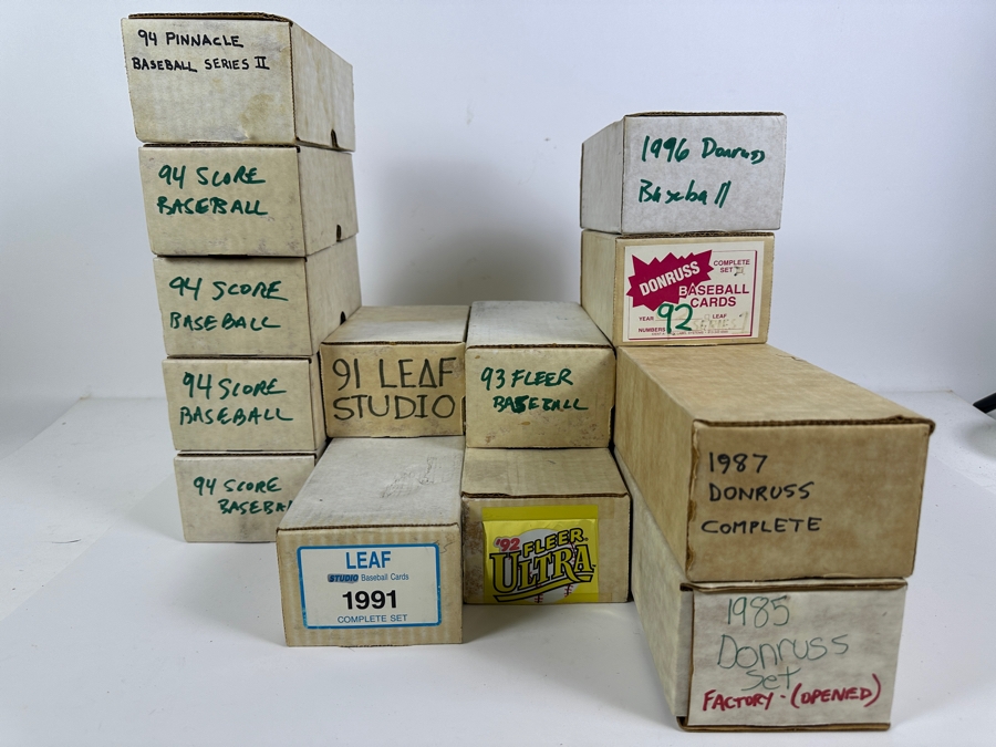 Just Added - Collection Of MLB Baseball Cards: Donruss 1985/87/92/96, Fleer 1992/94, Leaf Studio 1991, Score 1994 & Pinnacle 1994 [Photo 2]