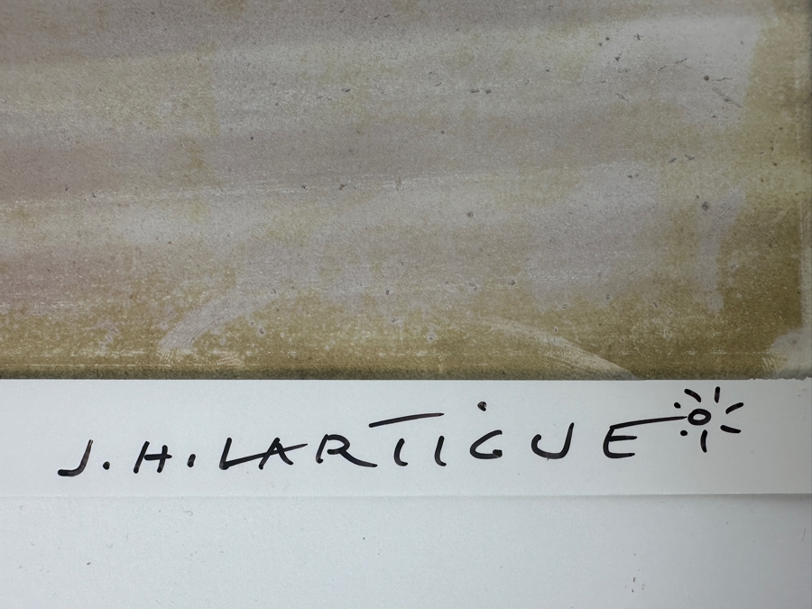 Jacques Henri Lartigue (1894-1986, France) Hand Signed Photograph Grand Prix Of The Automobile Club De France L'A.C.F., Automobile Delage 1912 Gelatin Silver Print, Printed Later, Signed In Ink J. H. Lartigue 14 X 10 Estimate $5,000-$7,000 [Photo 6]