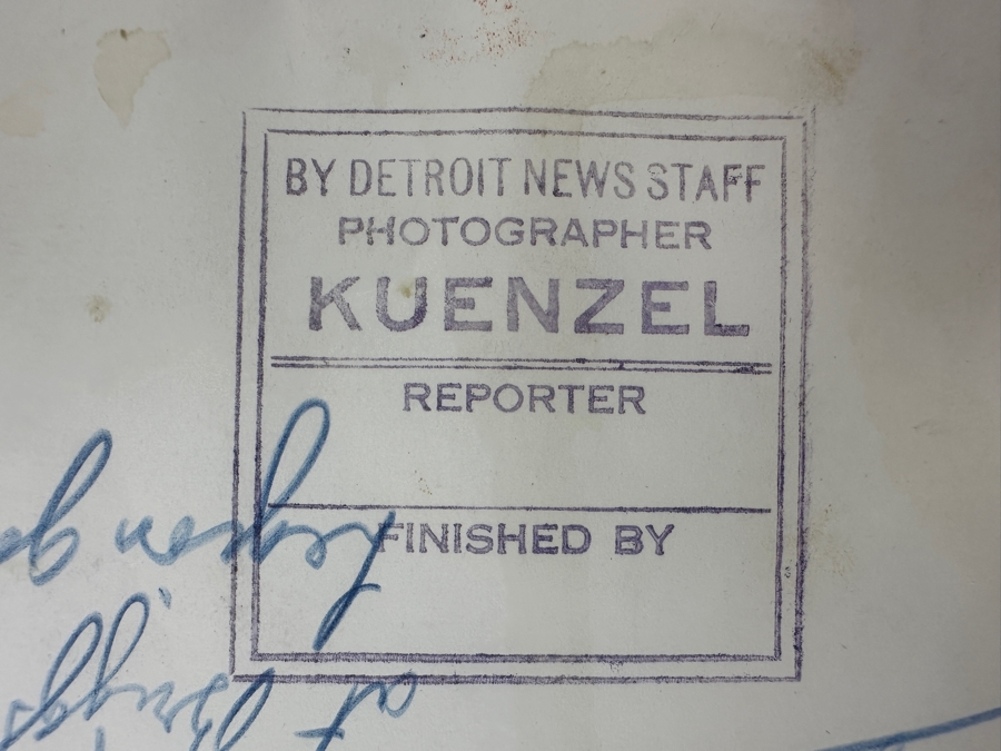 B&W Photograph Of Babe Ruth & Wife At Briggs Stadium For Legion Game In 1947 Photograph Last Detriot Picture By Detroit News Staff Photographer William A. Kuenzel 8.25 X 10 [Photo 10]
