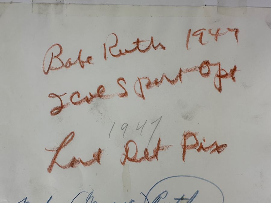 B&W Photograph Of Babe Ruth & Wife At Briggs Stadium For Legion Game In 1947 Photograph Last Detriot Picture By Detroit News Staff Photographer William A. Kuenzel 8.25 X 10 [Photo 7]