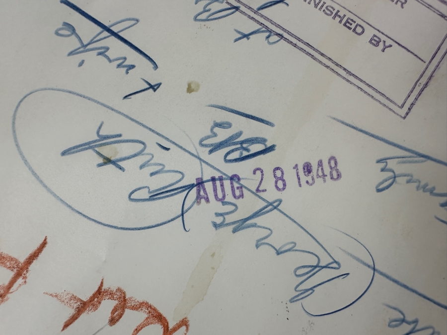 B&W Photograph Of Babe Ruth & Wife At Briggs Stadium For Legion Game In 1947 Photograph Last Detriot Picture By Detroit News Staff Photographer William A. Kuenzel 8.25 X 10 [Photo 9]