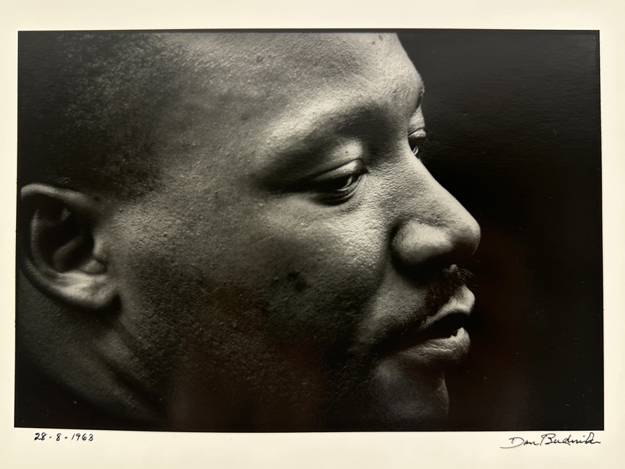 Dan Budnik (1933-2020, American) Signed Photograph Of Martin Luther King Jr. Shortly After His March On Washington 'I Have A Dream' Speech On 8/28/1963 Gelatin Silver Print Ink Signed Dan Budnik 8.5 X 6 Estimate $3,000-$5,000