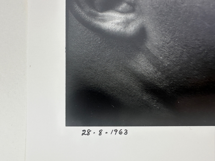 Dan Budnik (1933-2020, American) Signed Photograph Of Martin Luther King Jr. Shortly After His March On Washington 'I Have A Dream' Speech On 8/28/1963 Gelatin Silver Print Ink Signed Dan Budnik 8.5 X 6 Estimate $3,000-$5,000 [Photo 4]