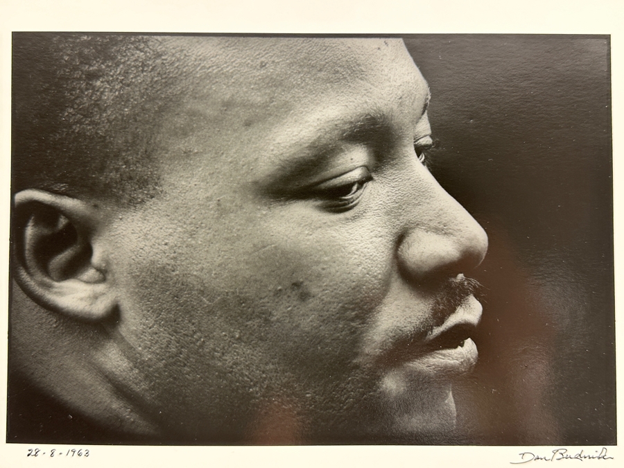 Dan Budnik (1933-2020, American) Signed Photograph Of Martin Luther King Jr. Shortly After His March On Washington 'I Have A Dream' Speech On 8/28/1963 Gelatin Silver Print Ink Signed Dan Budnik 8.5 X 6 Estimate $3,000-$5,000 [Photo 12]