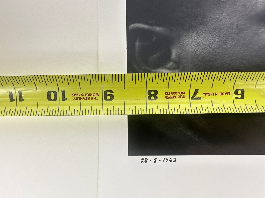 Dan Budnik (1933-2020, American) Signed Photograph Of Martin Luther King Jr. Shortly After His March On Washington 'I Have A Dream' Speech On 8/28/1963 Gelatin Silver Print Ink Signed Dan Budnik 8.5 X 6 Estimate $3,000-$5,000 [Photo 5]